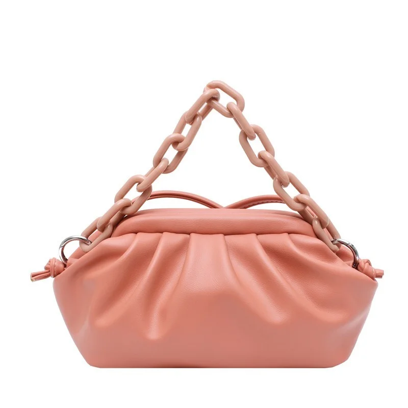 

Candy Color PU Leather Shoulder Simple Bags for Women 2021 Small Crossbody Bag Travel Chain Handbags and Purses Designer Bags