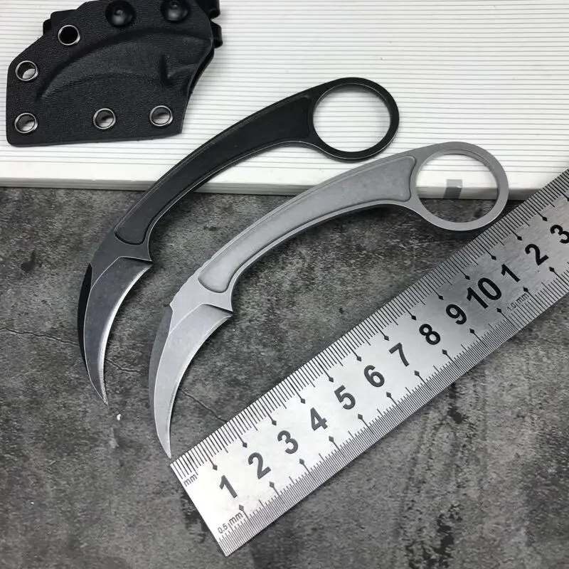 Bastinelli BAS13 Коготь Karambit 440C камень мыть лезвие стальная ручка фиксированное лезвие резак нож тактический карманный нож сувенирные ножи