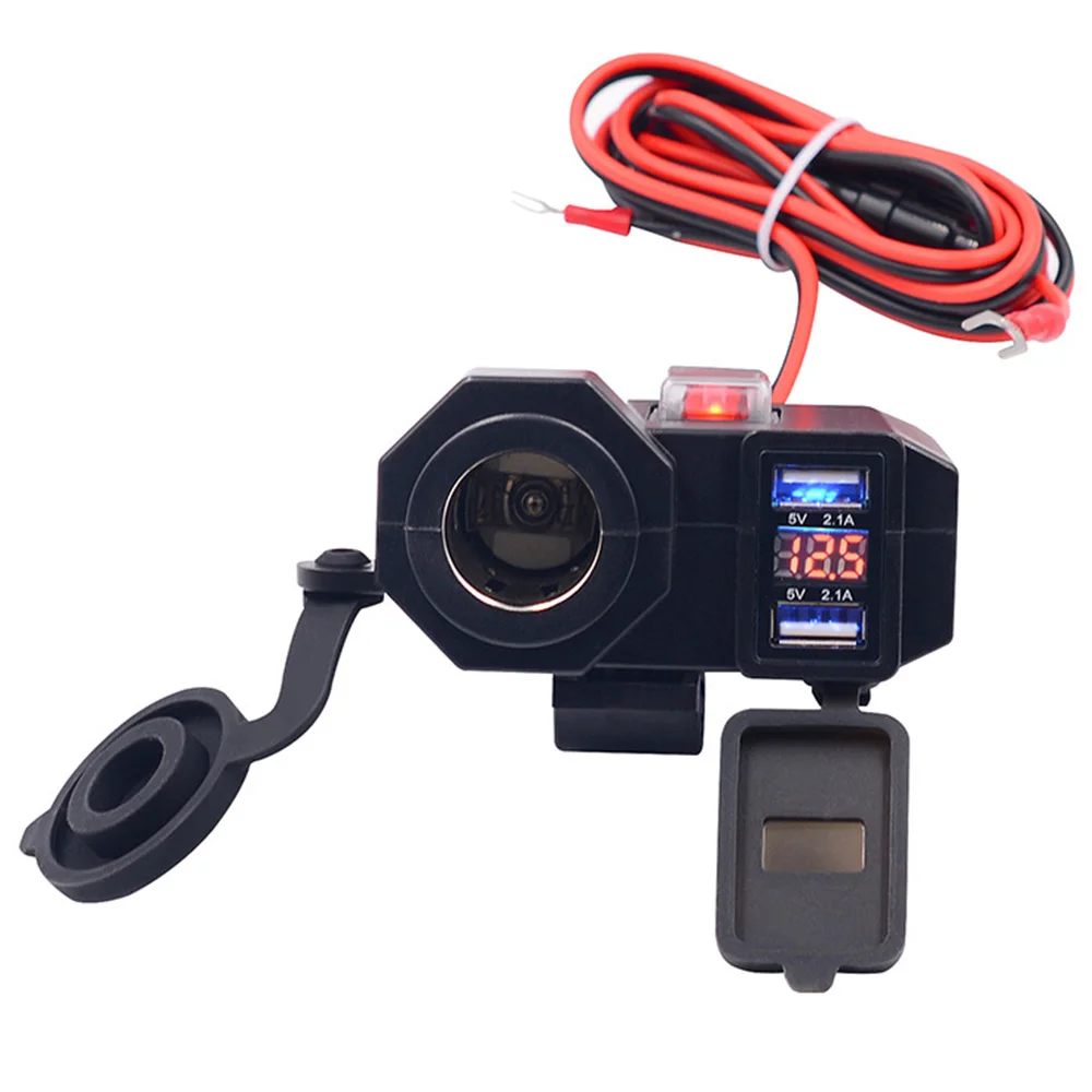 12 v/24 v мотоцикл USB зарядное устройство телефонный разъем прикуривателя двойной