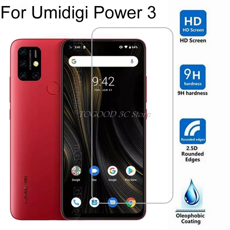 Закаленное стекло для UMIDIGI Power 3 9H2.5D защитная пленка Взрывозащищенная прозрачная