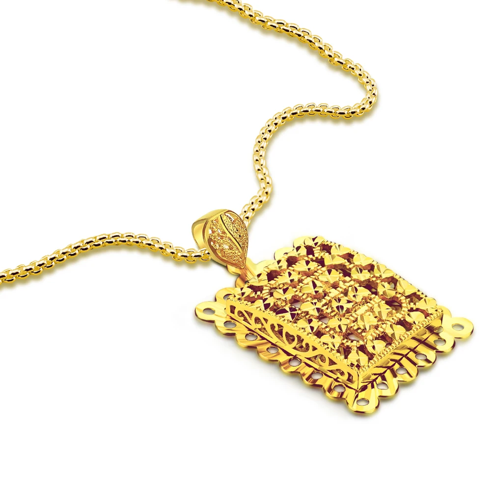 Тайский серебряный Стиль золотых ювелирных изделий женское ожерелье с подвеской