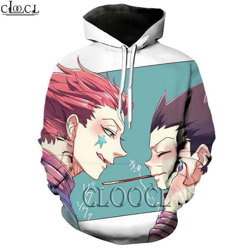 Новейшие японские толстовки CLOOCL с аниме Hunter X для мужчин и женщин мужские в стиле