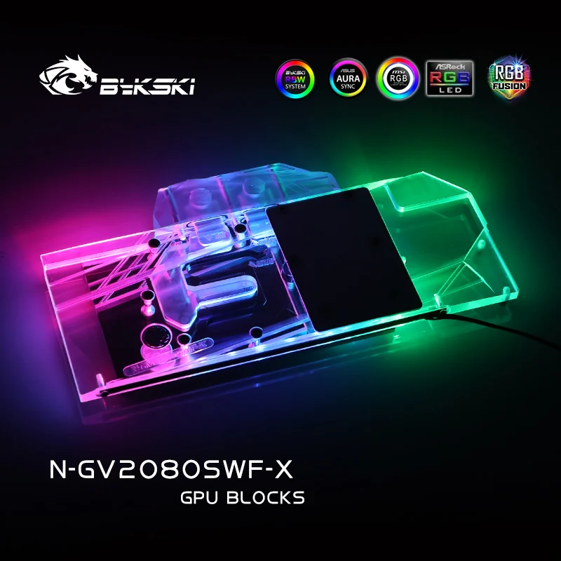 Bykski N-GV2080SWF-X VGA блок водяного охлаждения для GIGA RTX 2080 2070 2060 Super Gaming Windforce - купить по