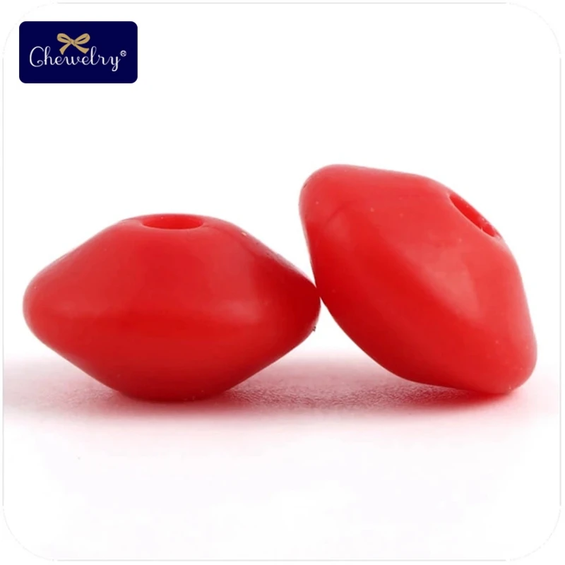 20PC Red Перламутровый силиконовый Прорезыватель 10 мм 20 шт Силиконовые Бусины DIY Бусины Пищевой класс силиконовые счеты бусины зубные кольца для детей ожерелье Успокаивающая игрушка - Цвет: 20PC Red