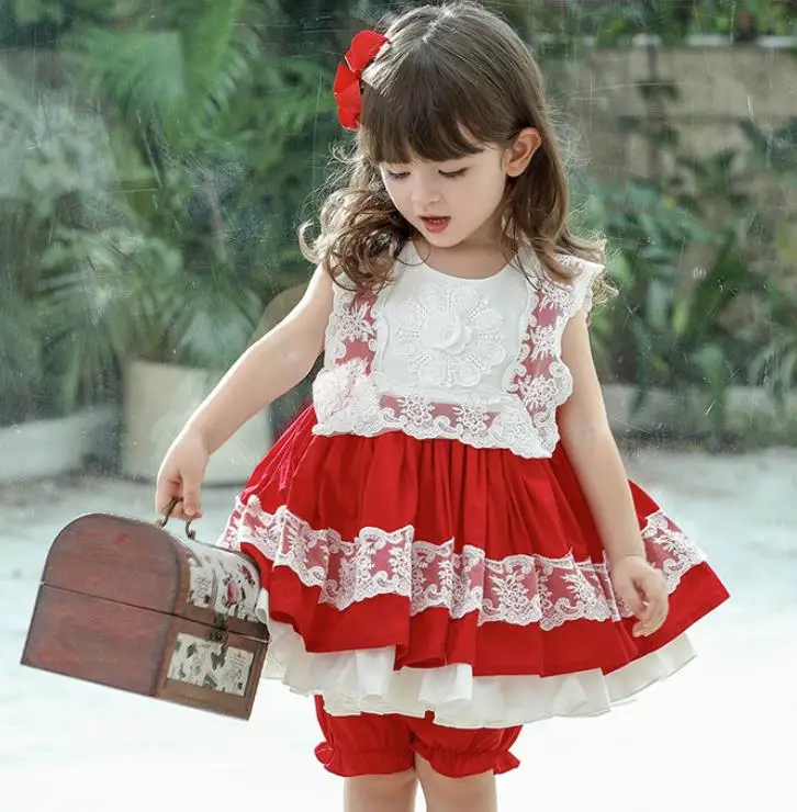 2 шт. детское кружевное бальное платье без рукавов | Детская одежда и обувь