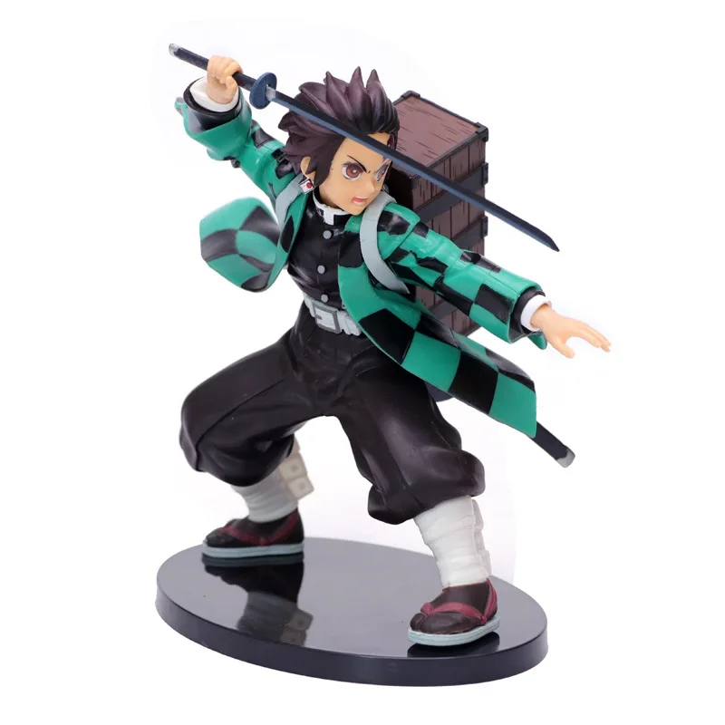 Абрикос Аниме Фигурка модель демон убийца Kimetsu No Yaiba Q Posket Kamado Tanjirou Kamado Nezuko Agatsuma Zenitsu Фигурки игрушки - Цвет: Абрикос