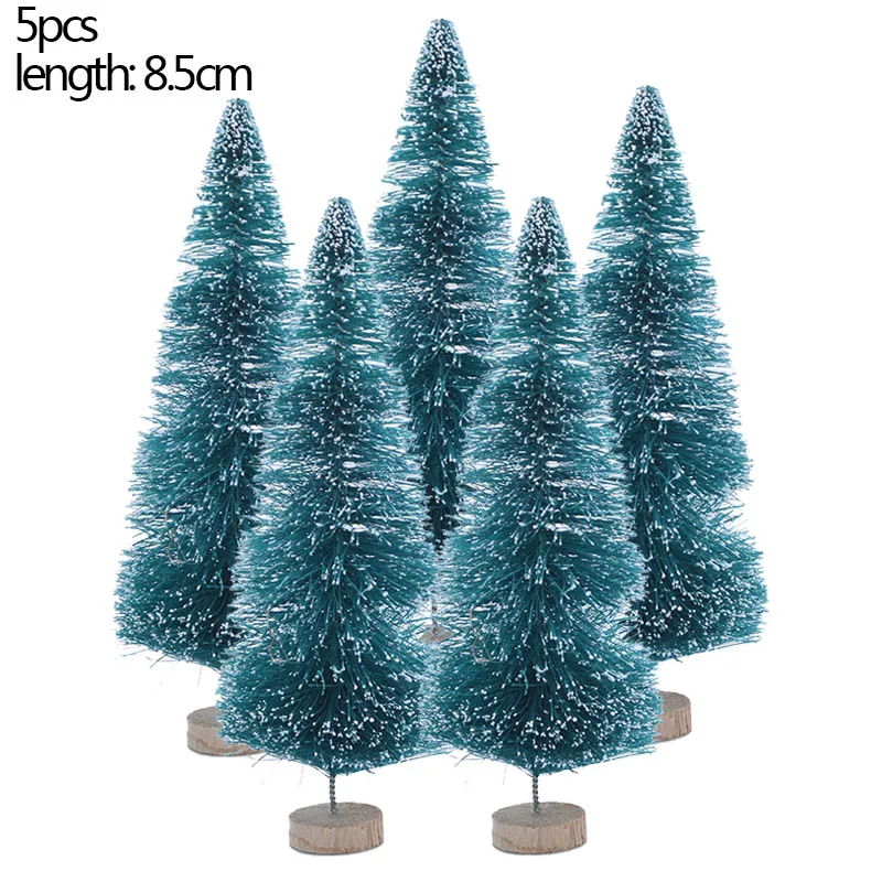 8.5cm dark green 5 шт. 5 размер искусственная декорированная Мини Рождественская елка Рождественское украшение елка Рождественская мини поддельная елка новогодний декор Navidad - Цвет: 8.5cm dark green