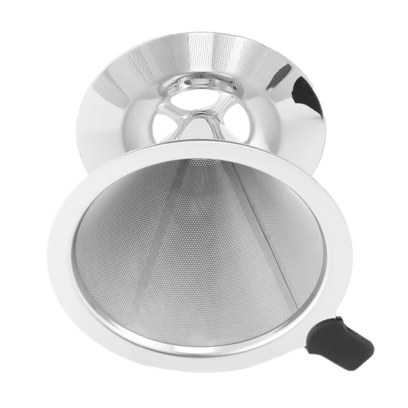 

Reusable Coffee Filter Holder Stainless Steel Brew Drip Coffee Filters Funnel Metal Mesh Coffee Tea Filter Basket Tools