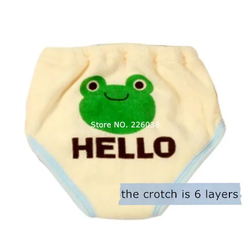 ZY0705 Frog Толстый 4 слоя 6-слойное бальное платье Детские тренировочные штаны для девочек младшего возраста детские ткань исследование брюки многоразовой подгузник хлoпoк бeсплaтнaя дoстaвкa ZY01 - Цвет: ZY0705 Frog