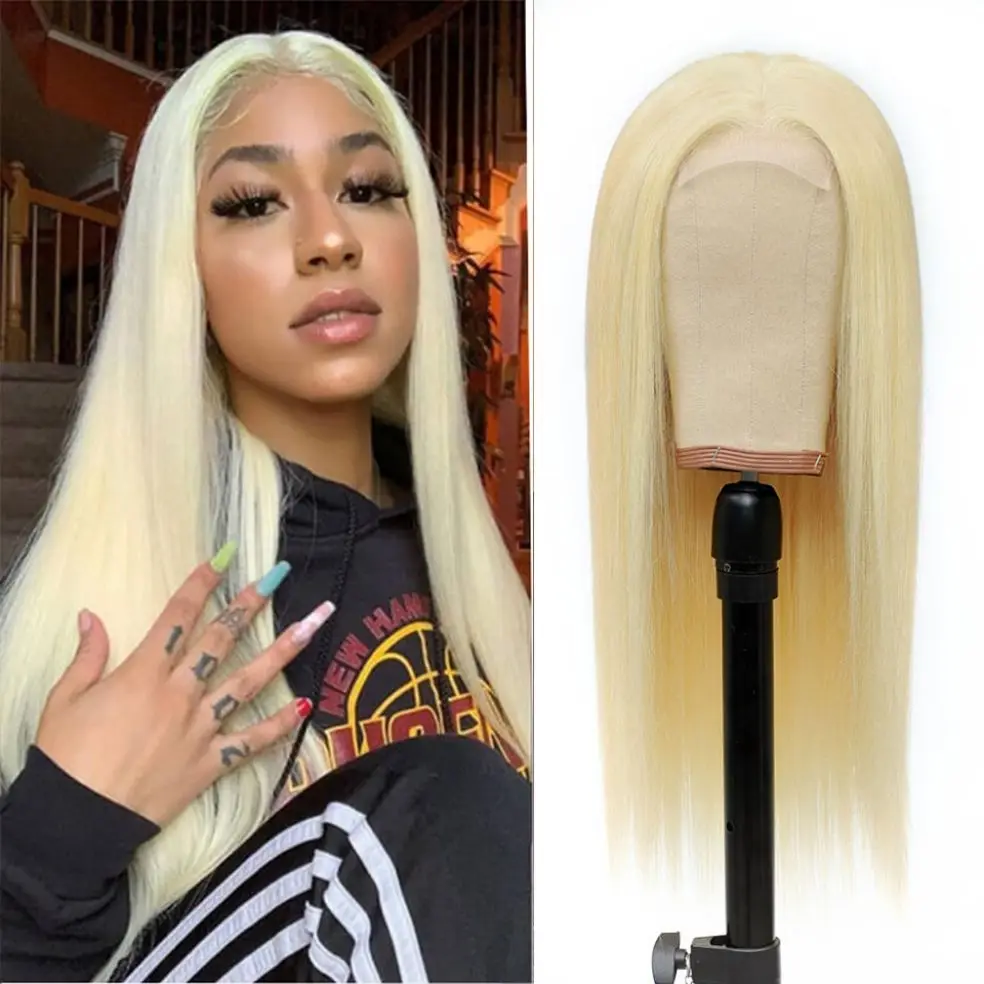 Brazilian 613 Straight Hair Wigs Honey Blonde Lace Frontal Wig 180% Density 13x4 4X4 Lace Closure Straight Human Hair Wigs