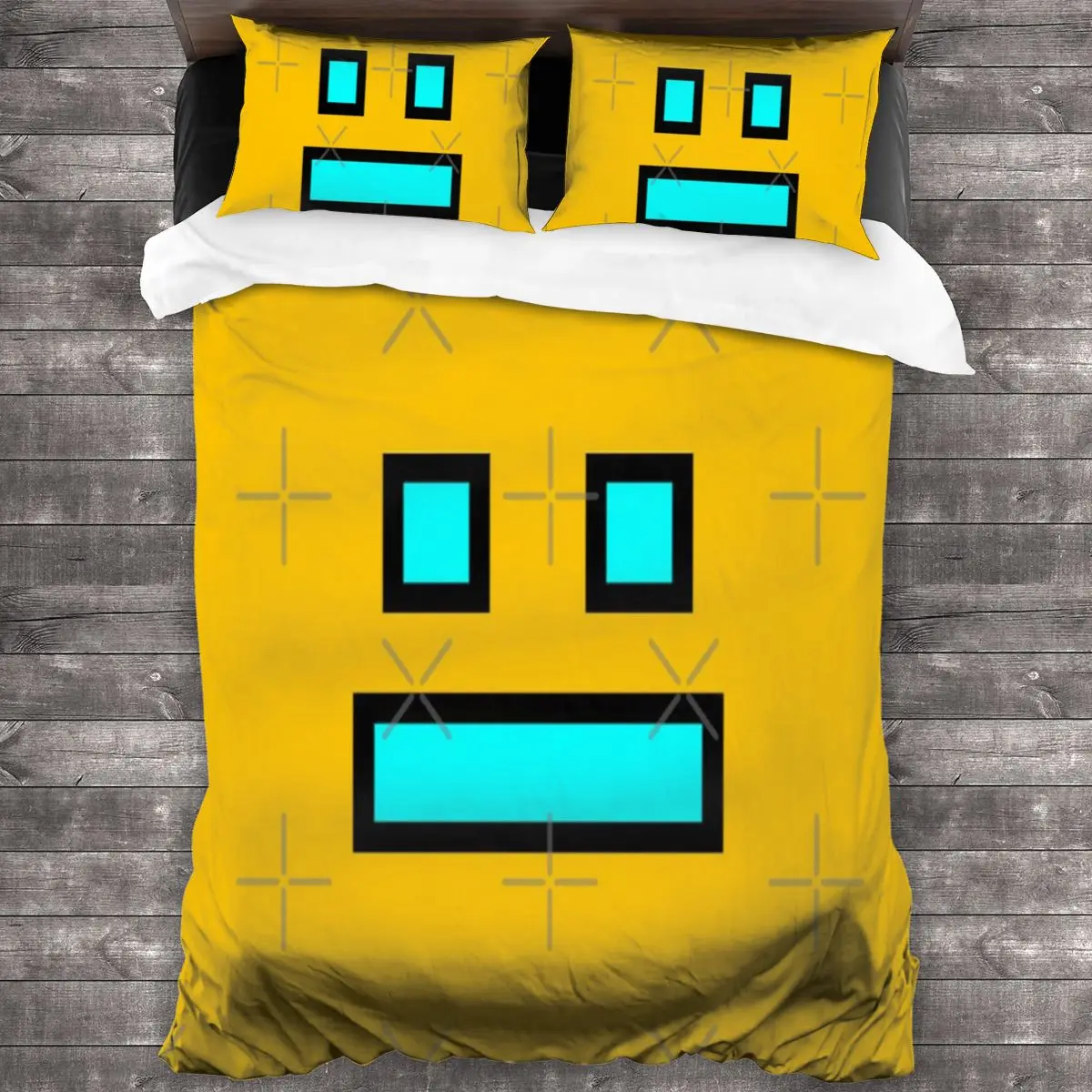 

Geometry Dash 2 Linens Bedspread Bedding Set Duvet Cover Sheet Single Bed Set Anime Bed Linen