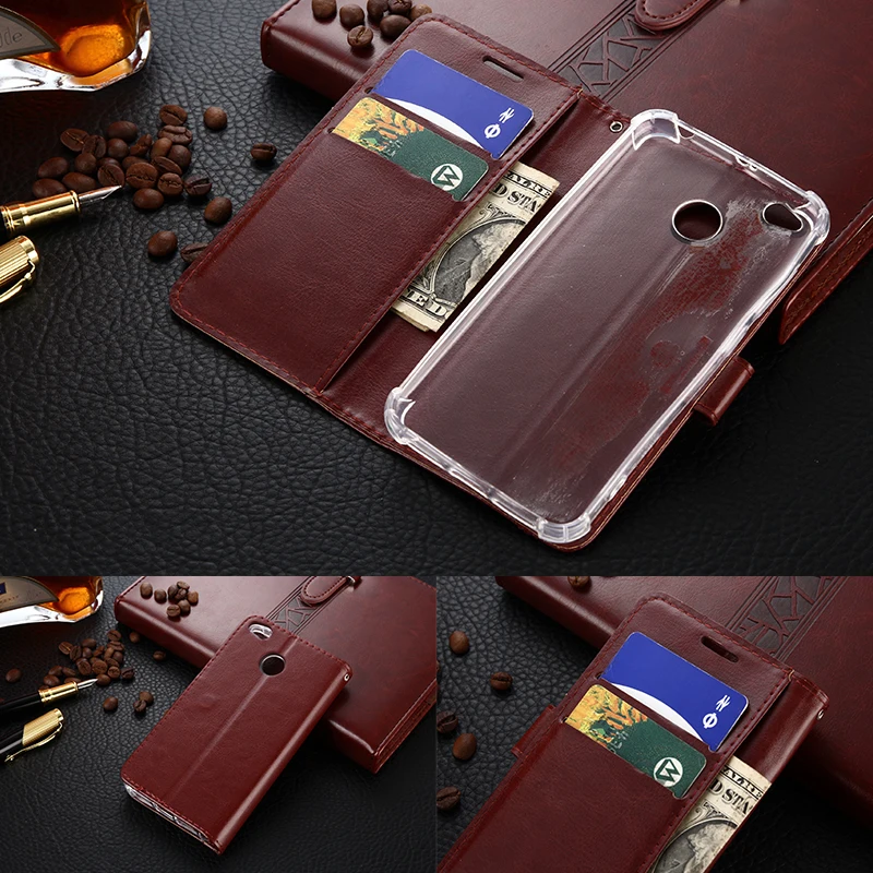 For Coque Xiaomi Redmi 4X 5.0&quot Case Leather Wallet Flip Cover Card Slots Phone Cases 4 X | Мобильные телефоны и