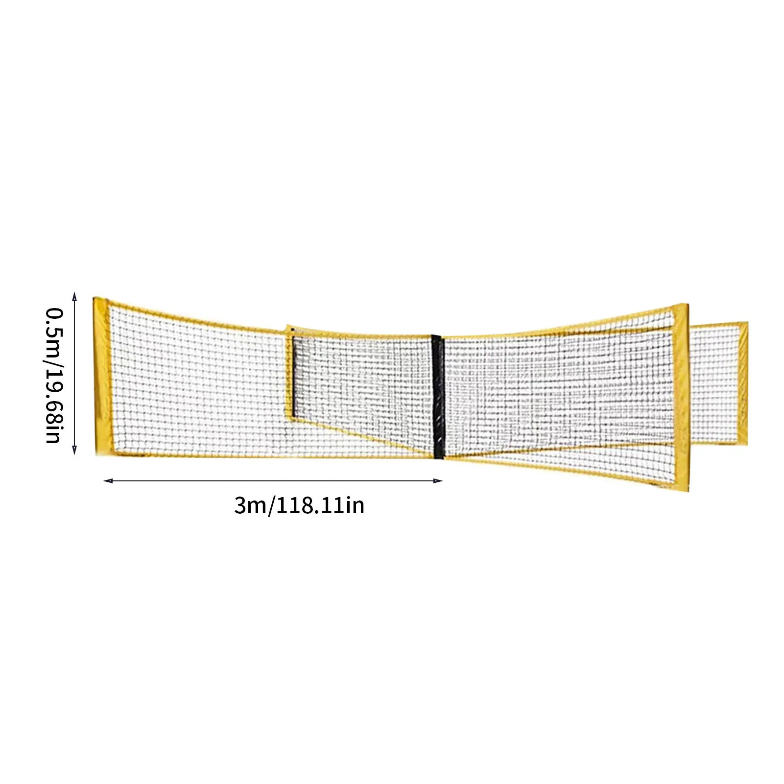 

Beach Volleyball Net Easy Set Up Tennis Net Mesh Four-Person Four-Sided Cross Tennis Net Training Tool For Indoor Outdoor Sports