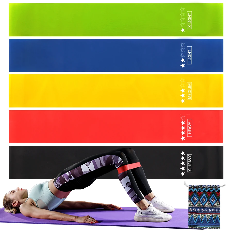 Эспандер резиновый для занятий спортом эластичная резиновая лента йогой