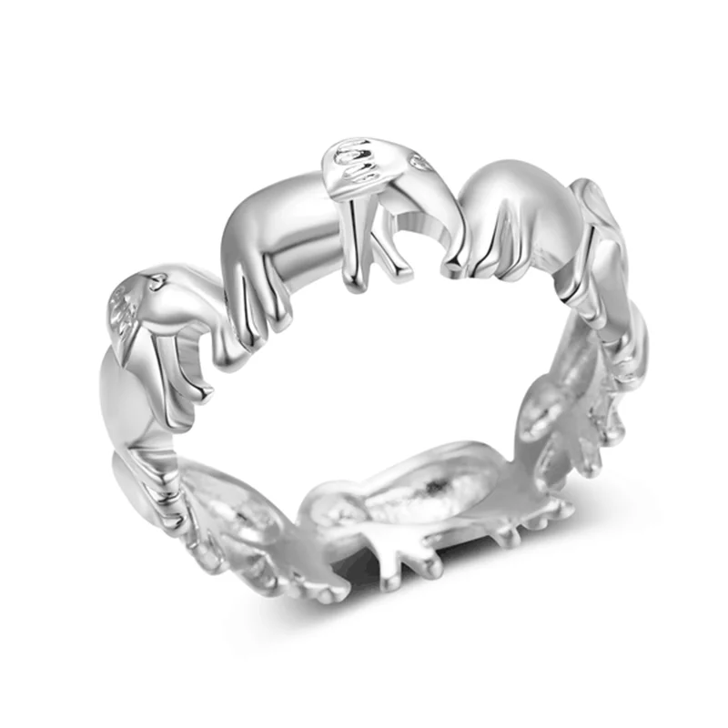 

Fashionable Popular Silver Female Ring Temperament Beauty Elephant Hand Jewelry