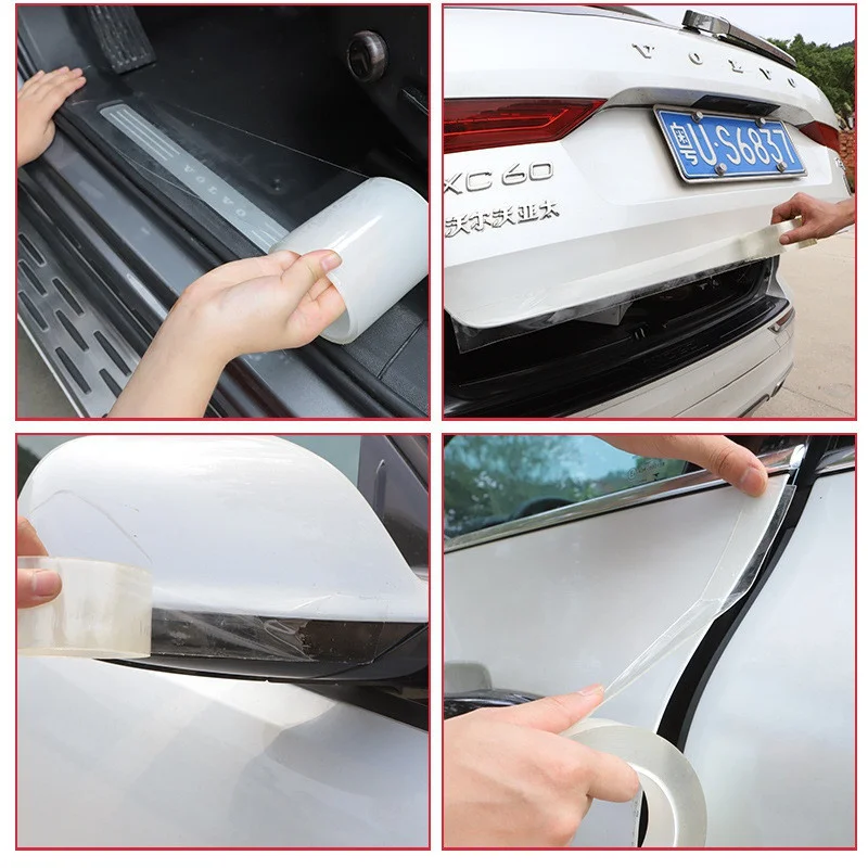 

Transparent Car Stickers Protector Car Door Sill Sticker Scratchproof Stickers Protector Nano Tape Auto Bumper Strip Car Protect