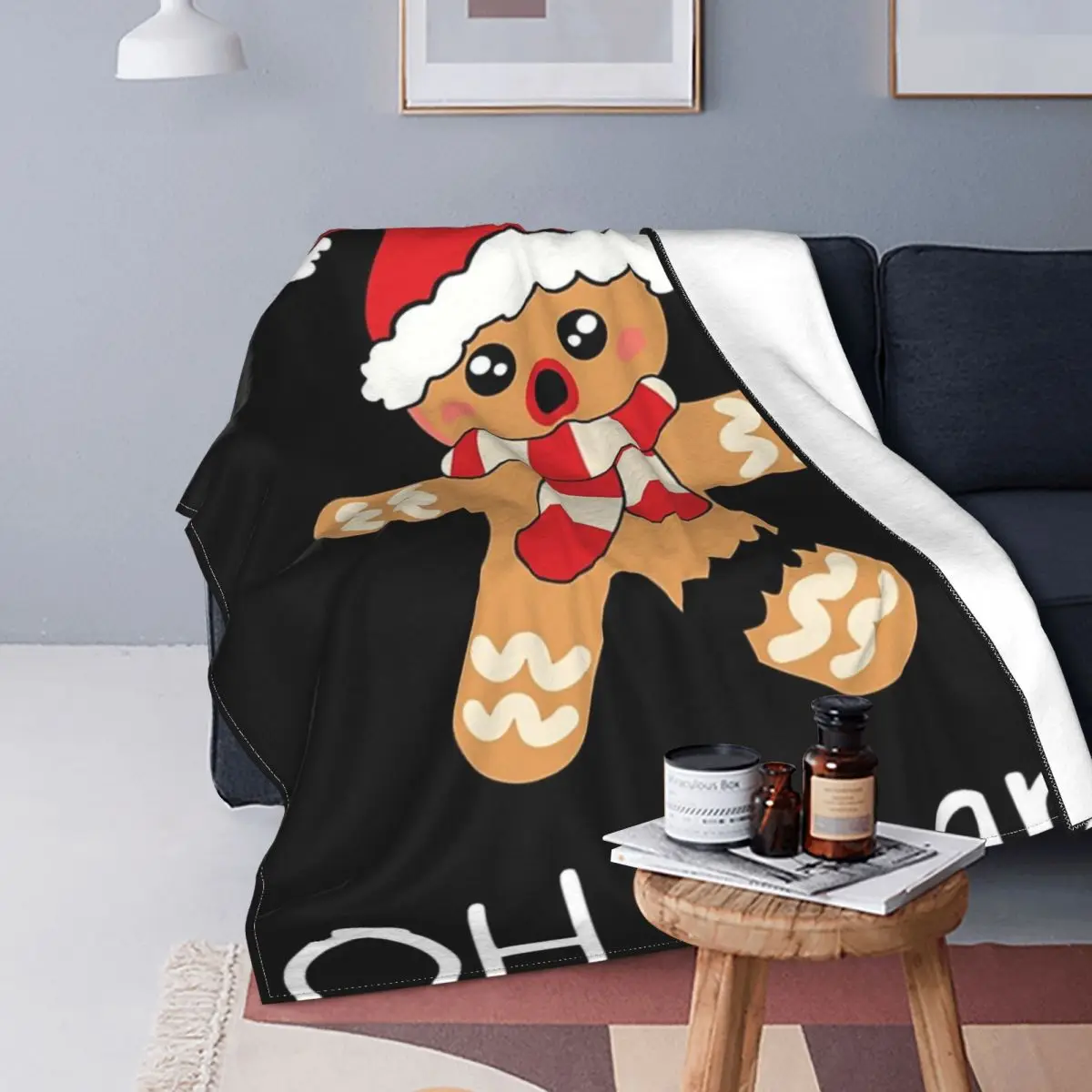 

Gingerbread Funny Idea Cute Christmas Blanket Bedspread Bed Plaid Bed Cover Sofa Blanket Fleece Blanket Plaids And Covers
