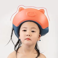 shower cap for children silicone shampoo shampoo ear protector baby artifact adjustable cartoon hair bath hats waterproof