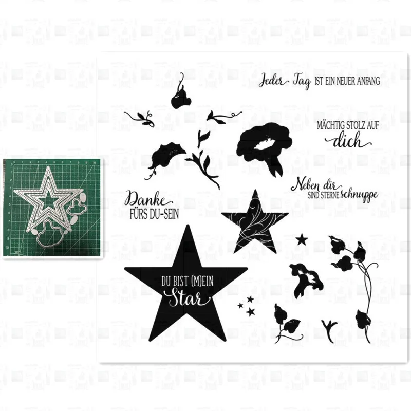 

Five-pointed star Metal Cutting Dies and Stamps for DIY Scrapbooking Die Cuts Greeting Card Decor Embossing Folder Cut