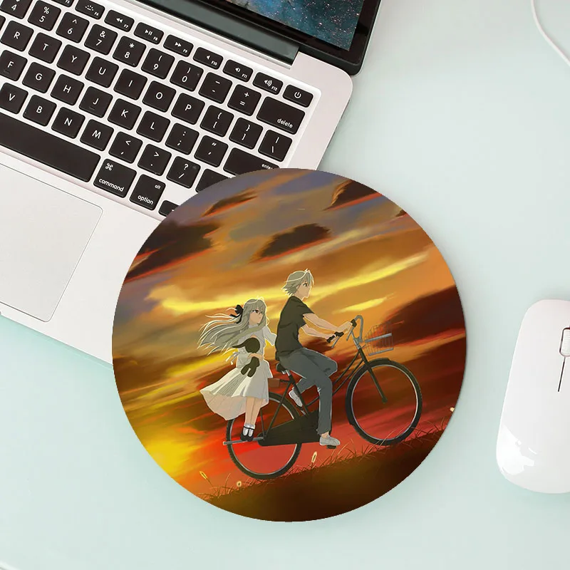 

Small Round Mouse Pad With Cartoon Pattern of YosugaNoSora Mousepad Anime Mouse Mats Mause Gamer Rug Pc Gaming Accessories Diy