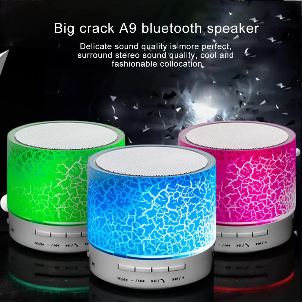 TF USB мигающий Bluetooth динамик беспроводное воспроизведение мини сабвуфер светодиодный свет поддерживает u-диск TF карта fm-радио