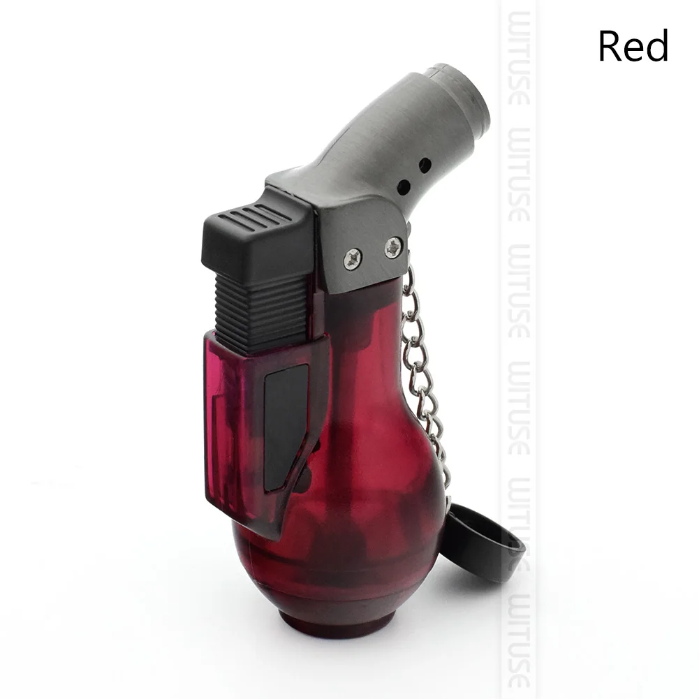 Red 1300 C ветрозащитный фонарь Jet Turbo газовая зажигалка барбекю зажигание надувной бутан распылитель сигары сигареты зажигалки Рождественский подарок без газа - Цвет: Red