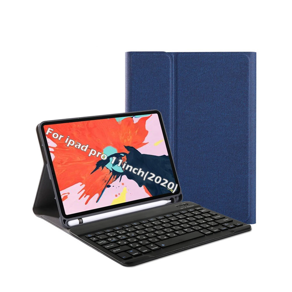 Russian Keyboard For iPad Pro 11 2020 Tablet Case + Pen Holder Bluetooth Removable Leather Protective Cover | Компьютеры и офис