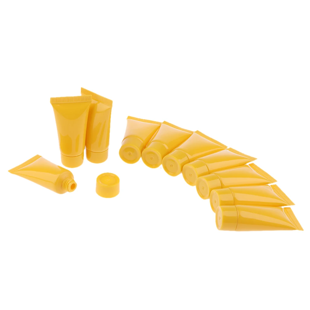 

10pcs 5ml Plastic Empty Portable Travel Tubes Cosmetic Cream Container Set