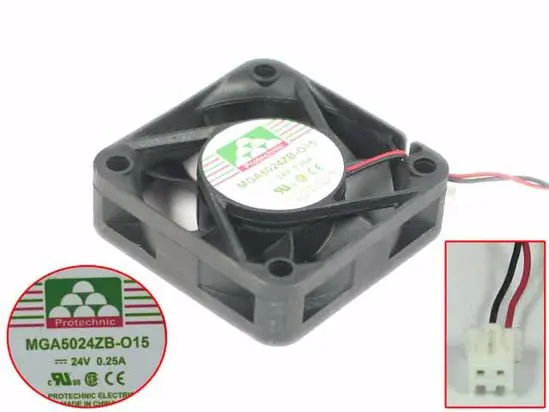 Magic MGA5024ZB-O15 DC 24V 0.25A 50x50x15 мм 2-проводной Вентилятор охлаждения сервера