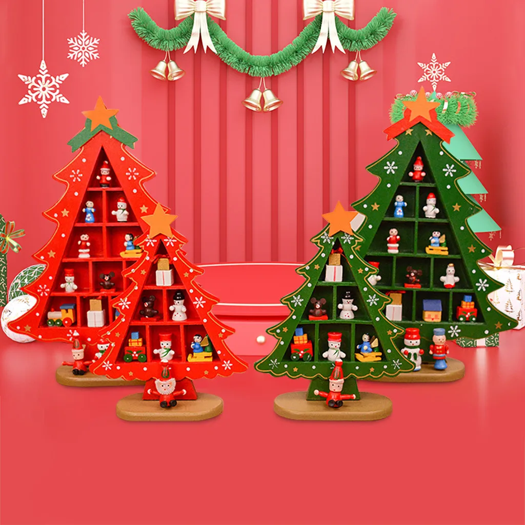 Горячая Распродажа прекрасный дом Рождественское украшение деревянная елка
