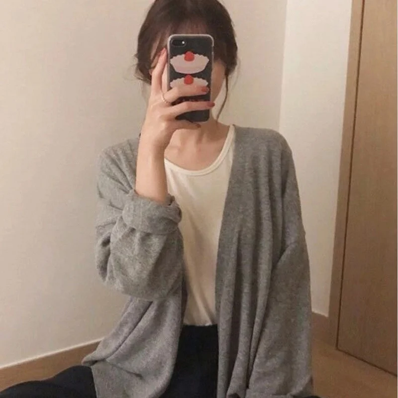 

2021new Style Sweater Coat Women's Autumn and Winter Clothing Loose Lazy Style Outer