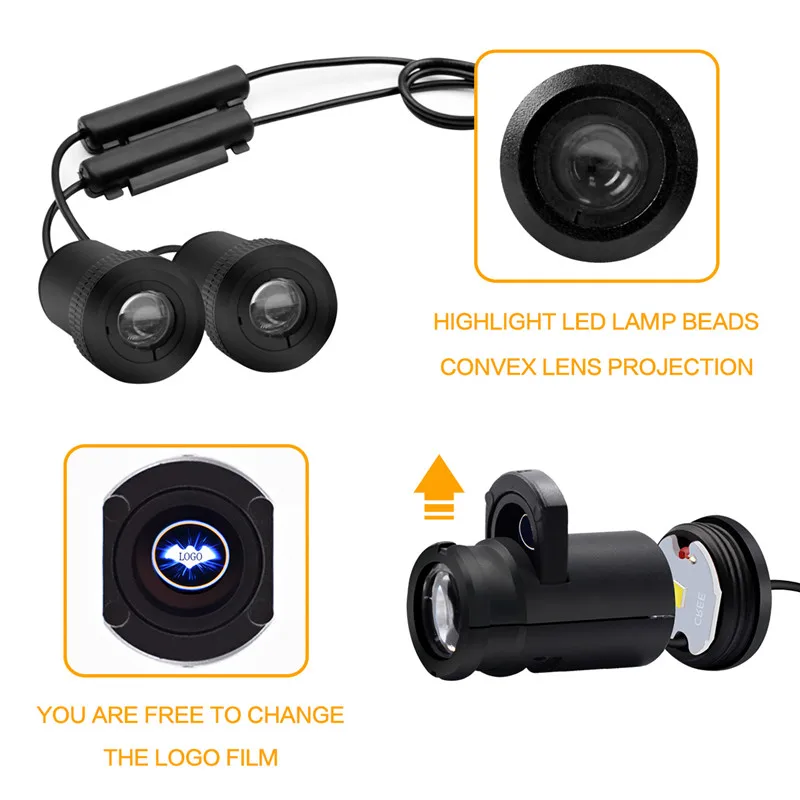 

Haoyuehao Automobile Door For Toyota For GAZ For Kia Case Welcome To The Car LED Laser Logo Ghost Shadow Lamp Logo Projector