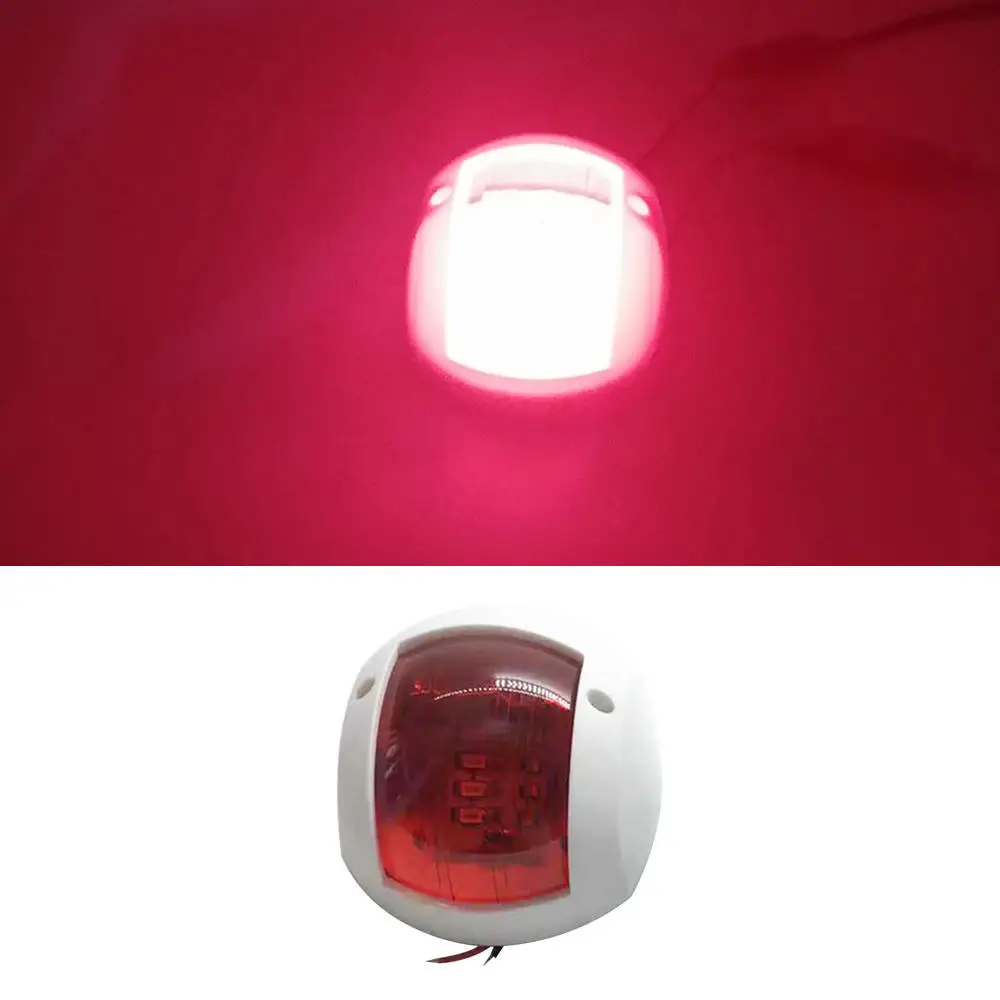 

1Pc Marine Boat Navigation Light 12V/24V LED Light White Plastic LED Navigation Lights Boat Marine Indicator Spotlight