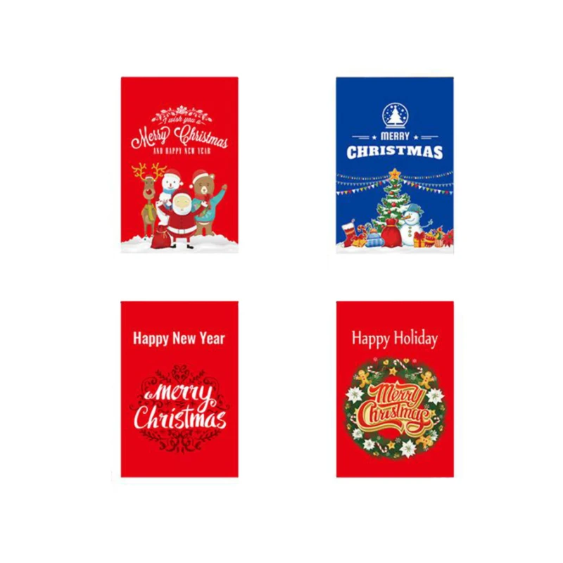 Новый большой Рождественский Санта Клаус 2020 флаг двусторонняя ткань наружное