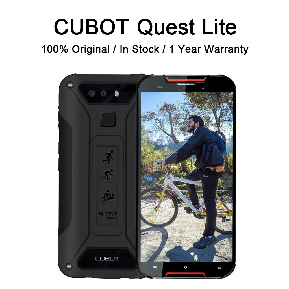 Перейти на Алиэкспресс и купить Cubot Quest Lite ip68 водонепроницаемый смартфон 4G Две SIM-карты 5 дюймов 8,8 мм Тонкий устойчивый к царапинам ударопрочный Прочный телефон