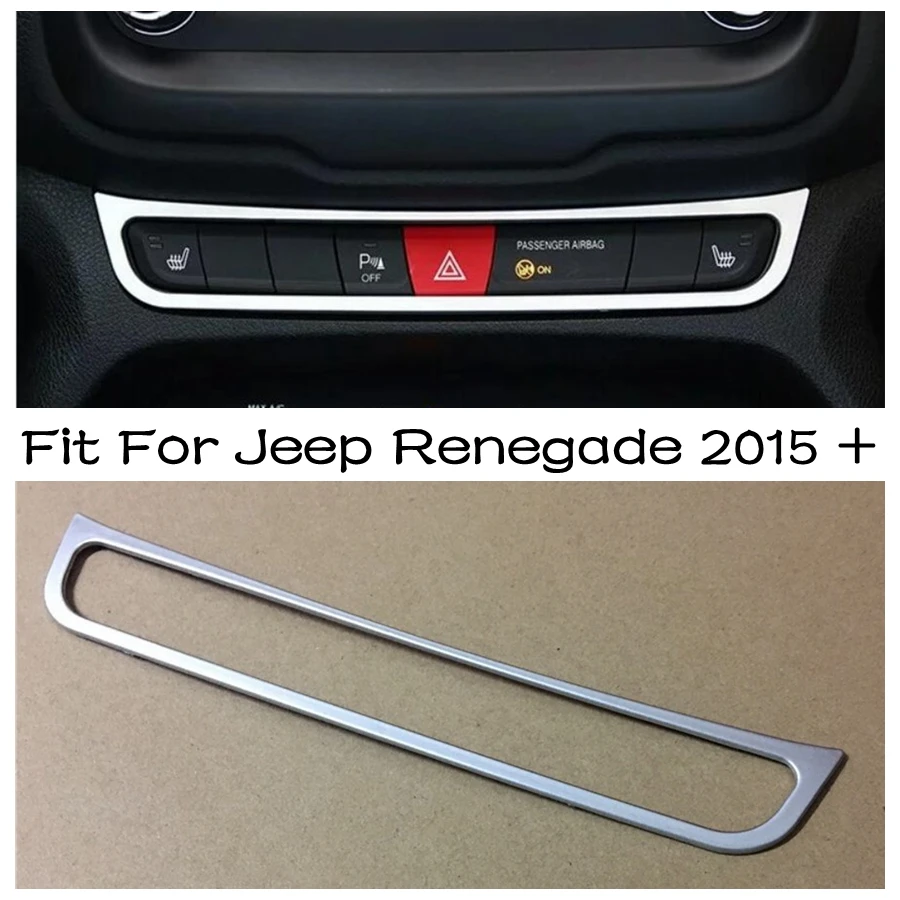 

Lapetus Warning Lights Switch Decoration Frame Cover Trim 1PCS Fit For Jeep Renegade 2015 - 2020 Accessories Interior Refit Kit