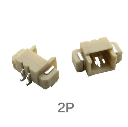 Free shipping 100PCS Pitch 1.25MM SMT 1.25-2P JST Connector Horizontal Patch SMD Needle Socket 1.25-2PIN Pin Header