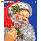 RUOPOTY 40x5 0 см фотообои по номерам Рождество для взрослых ручная роспись Гостиная домашний декор