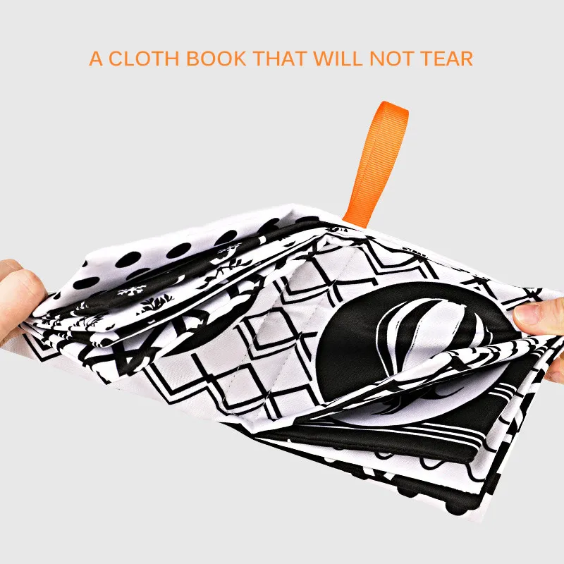 

3pcs Soft Cloth Books Newborn Books Cartoon Stroller Hang Black White Cloth Book Early Educational Toy Gift For Newborn Babies