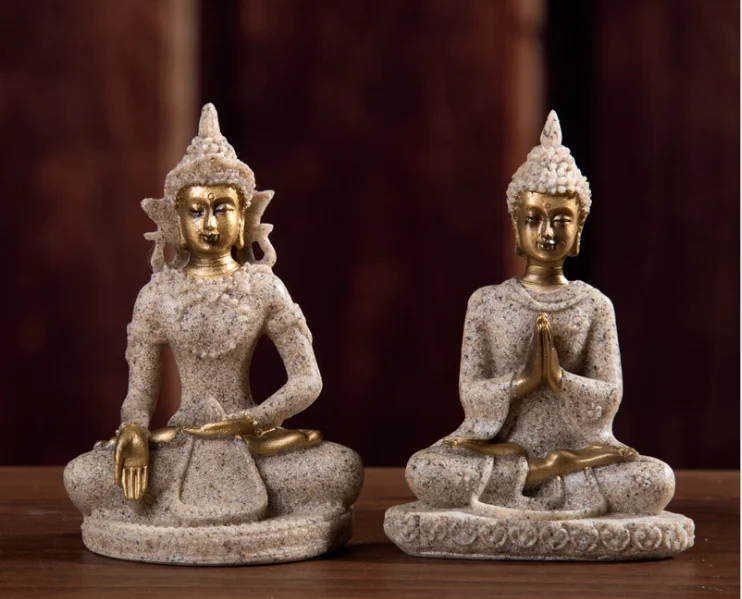 

Asian resin statue Buddha portrait Buddhism sculpture 5x3x8cm cabinet decoration home furnishings ornaments p2307