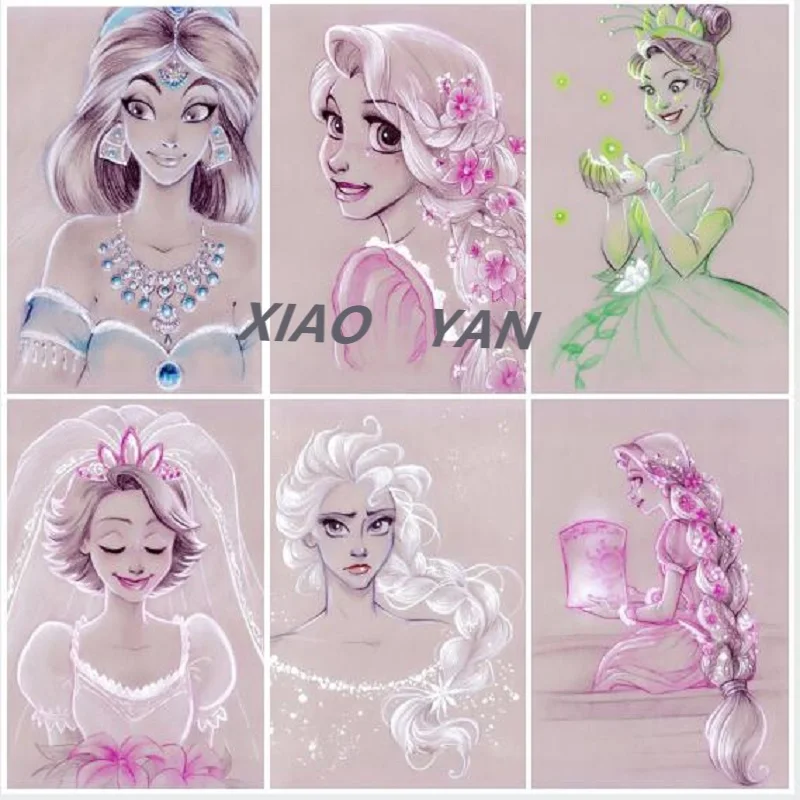 

Алмазная 5D картина «сделай сам» из мультфильма «Принцесса»