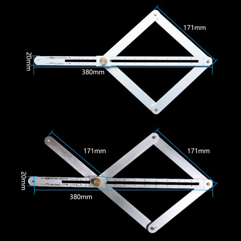

2020 Original Aluminum Alloy Corner Angle Finder Ceiling Artifact Protractor Tool Multifunctional Protractor Diagonal Ruler