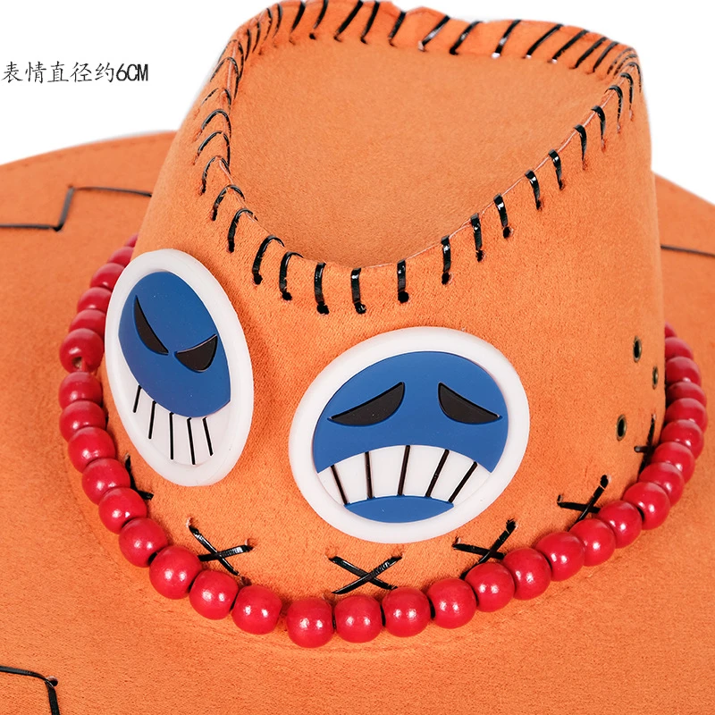 Аниме One Piece Portgas D Ace ковбойская шляпа Женская замшевая костюм Хэллоуин реквизит