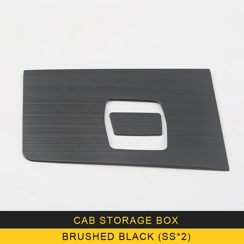 Brushed blackX2 Для Audi Q5 FY, автомобильный стиль, сиденье водителя, коробка для хранения перчаток, ручка, наклейка, рамка, накладка, хромированный аксессуар для интерьера - Название цвета: Brushed blackX2