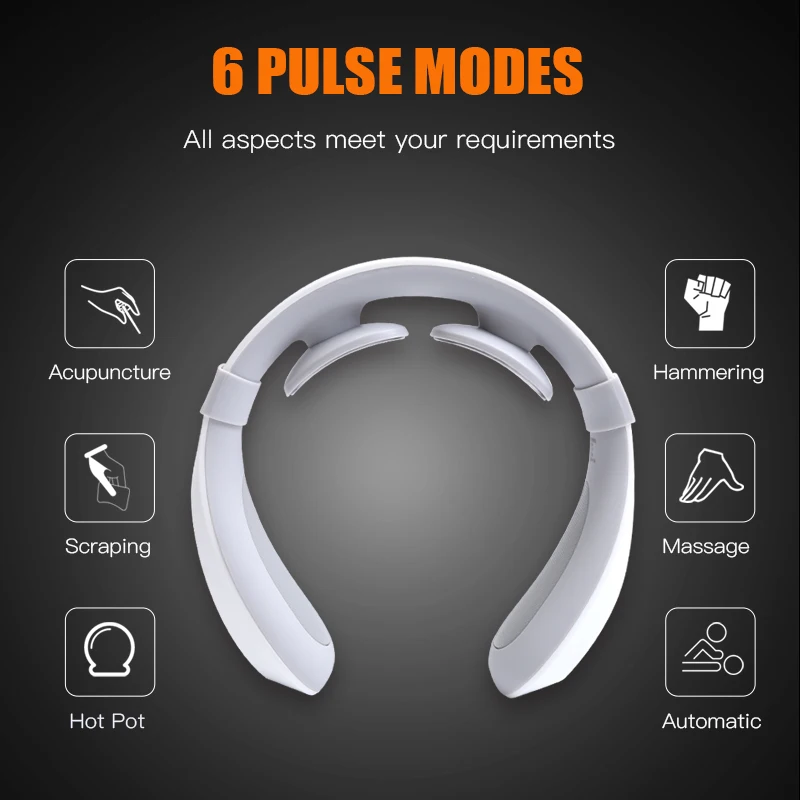 Neck Massager Smart Physiotherapy Multi-function 3Dsmart fitting Instrument Heating CervicalMassager Tool Health Care Relaxation | Красота и