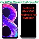 Оригинальный ЖК-дисплей 6,4 дюйма для OPPO Realme 8 Pro, ЖК-дисплей, сенсорная панель, запчасти для Realme 8pro RMX3081 8 RMX3085, дисплей с рамкой