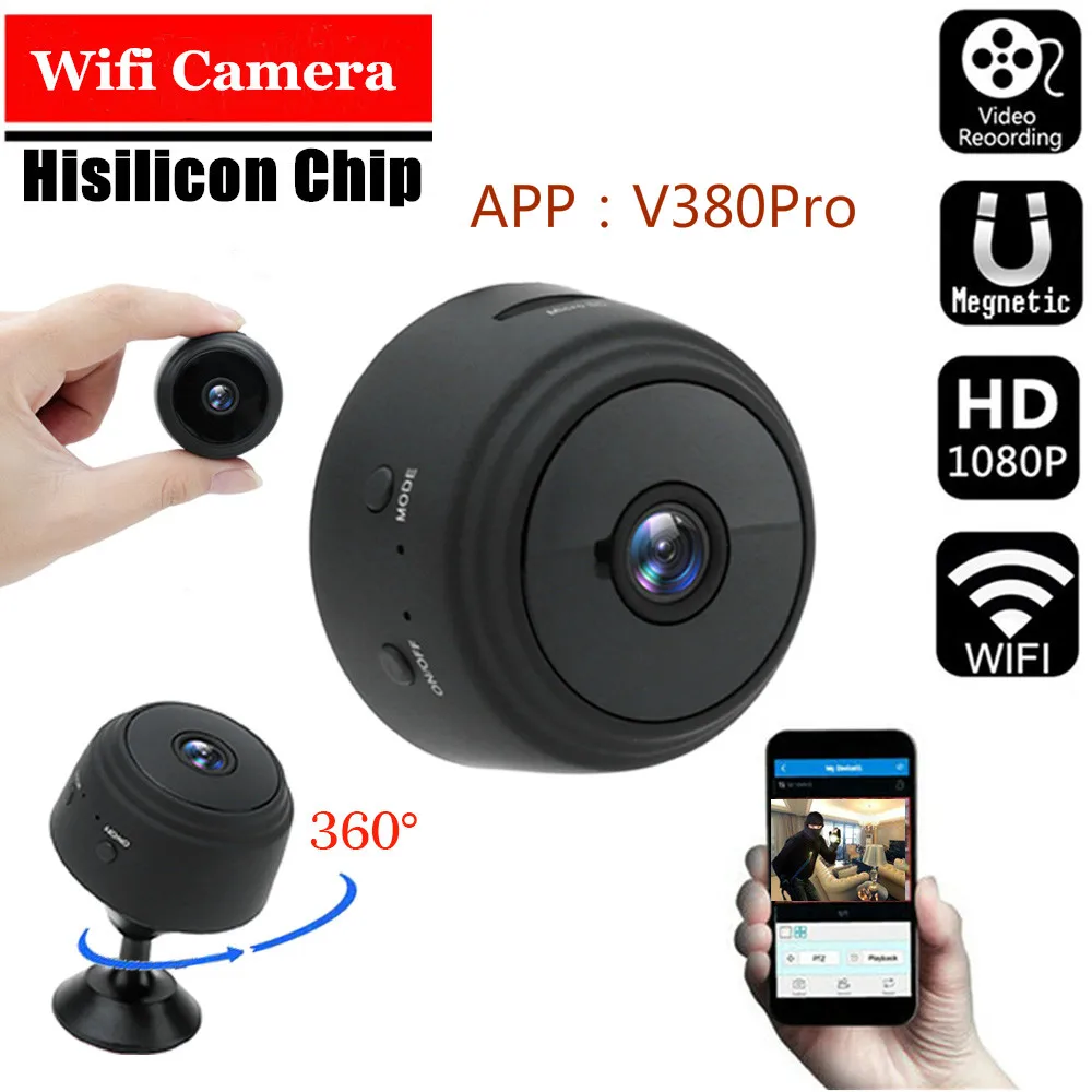 Мини камера A9 1080P Wi Fi домашняя P2P беспроводная видеонаблюдения с ночным видением