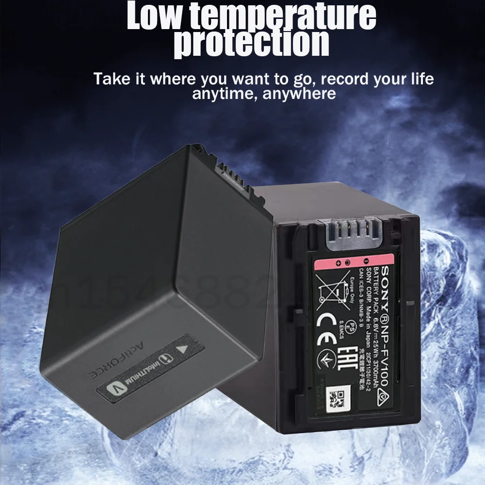 Аккумуляторная батарея для камеры Sony 6 8 V NP-FV100 NP FV100 NPFV100 3700mAh FV30 FV50 FV70 FP50 FP90 FP91 AX100E