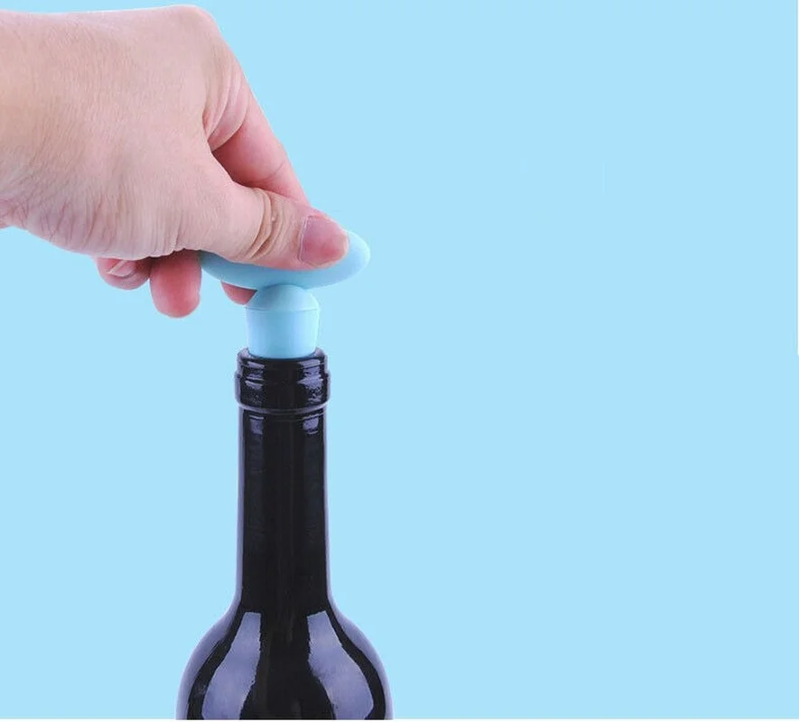 

2Pcs/set Silicone Bottle Stopper Silicone Wine Stopper Wine Beer Bottle Cork Stopper Plug Sealer Bottle Cap Kitchen Bar Tools