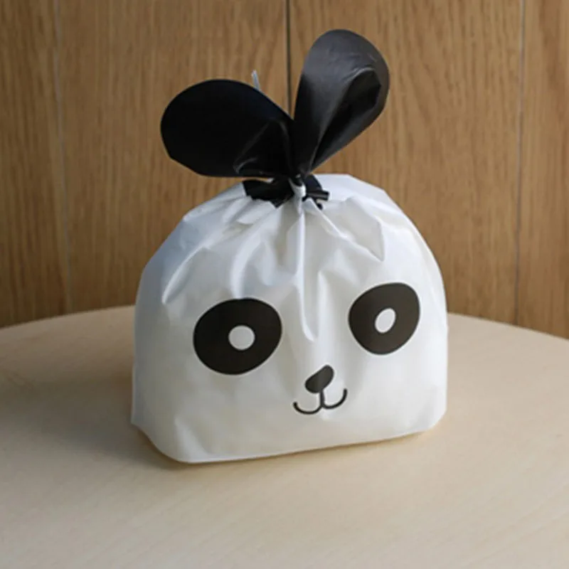 50 шт. Kawaii Милый Панда пластиковый пакет для конфет упаковка биквитов обертывание лакомство Подарочная сумка новогодние вечерние украшения